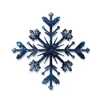 Navy blue color snowflake icon shape white background celebration.