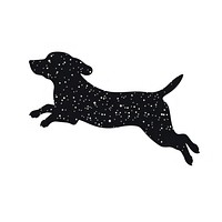 Black dog jumping icon animal mammal pet.