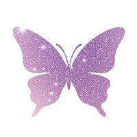 Lavender color butterfly icon glitter purple art.