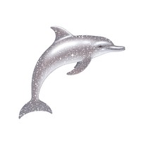Silver color dolphin icon animal mammal fish.