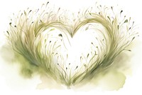 Grass heart watercolor background backgrounds painting pattern.