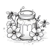 Honey sketch drawing jar.