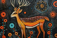 Deer painting animal mammal.
