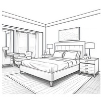 Master bedRoom bedroom sketch furniture.