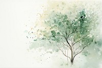 Mint tree watercolor background painting backgrounds green.