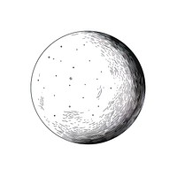 Moon astronomy sphere sketch.