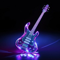 Bass guitar light illuminated.