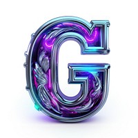 Character G violet text neon.