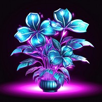 Plant light lighting purple.