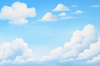 Painting of blue sky cloud backgrounds outdoors nature.