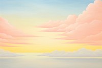 Painting of sunset sky backgrounds outdoors horizon.