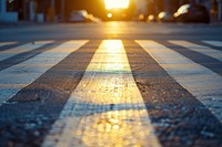 Empty zebra crossing city outdoors sunlight.