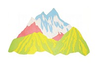 Mountain cut paper nature white background tranquility.