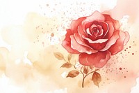 Rose watercolor background backgrounds flower plant.