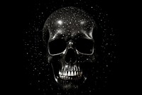 Skull black black background monochrome.