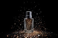 Perfume cosmetics glitter bottle.