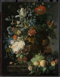 Still Life with Flowers and Fruit (c. 1721) by Jan van Huysum