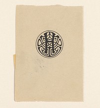 Ontwerp voor een ex libris met de letter H (1887 - 1924) by Julie de Graag