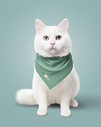 Cat's scarf mockup psd