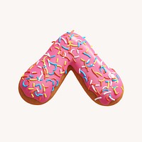 Circumflex, 3D pink donut illustration