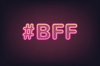 #BFF pink neon illustration