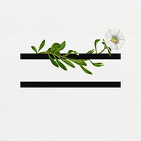 Floral equal to sign digital art illustration