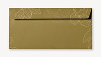 Green botanical envelope mockup psd