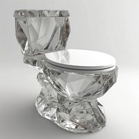 Toilet bathroom gemstone crystal.
