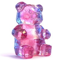 Jelly bear crystal white background representation.
