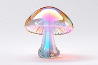 Mushroom shape translucent fragility science.