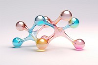 Molecular shape sphere toy white background.