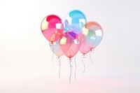 Balloon party illuminated anniversary celebration.