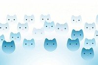 Cat heads gradient background backgrounds blue carnivora.