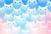 Cat heads gradient background backgrounds pattern animal.