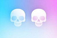 Skulls gradient background purple blue astronomy.