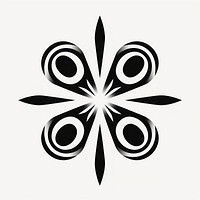 Cross pattern white black logo.