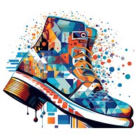 Shoes pattern art footwear graphics.