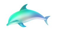 Abstract blurred gradient illustration dolphin animal mammal blue.