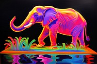 A elephant wildlife painting animal.