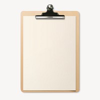 Beige paper menu clipboard