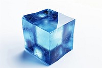 Cube crystal ice mineral.
