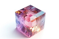 Cube gemstone jewelry crystal.