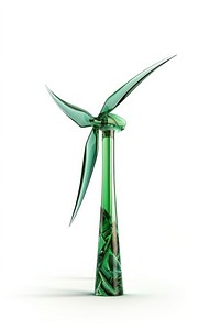 Wind turbine green hummingbird propeller.