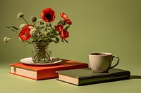Flower book cup publication.