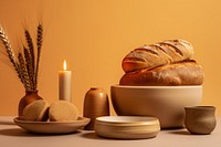 Candle bread food bowl.