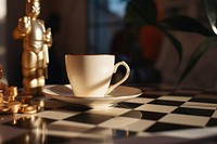 Cup saucer coffee table.