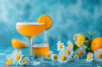 Cocktail flower martini drink.