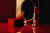 Cosmetics lipstick glamour gold.