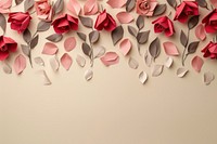 Rose petals plants border flower art paper.