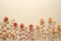 Rose petals plants border flower art wall.